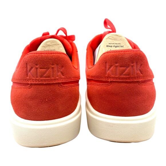 NIB Kizik Women's Prague 2 Sneakers Poppy Red White Trim Lace Up Size 8.5 - Picture 6 of 11